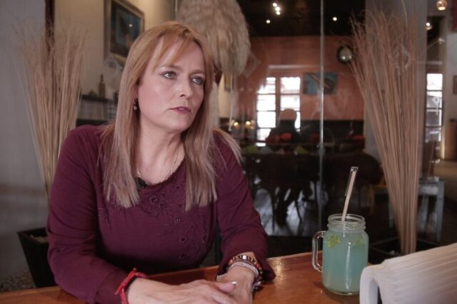 Ruth Calderón Babún durante una entrevista en Zacatecas