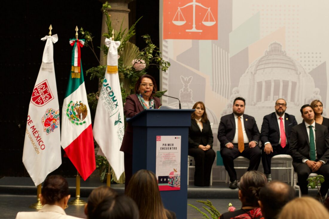 Celia Maya García presenta una propuesta de coordinación nacional entre tribunales de disciplina judicial