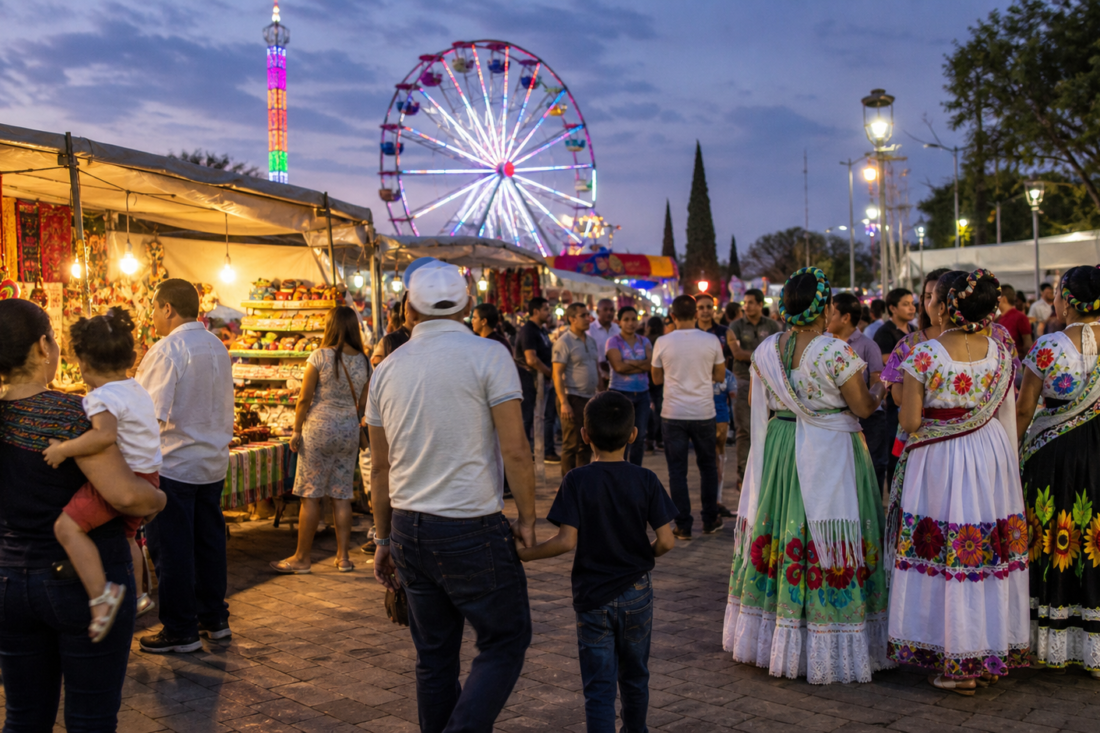 Familias recorren la Feria Nacional Potosina entre artesanías, gastronomía y atracciones