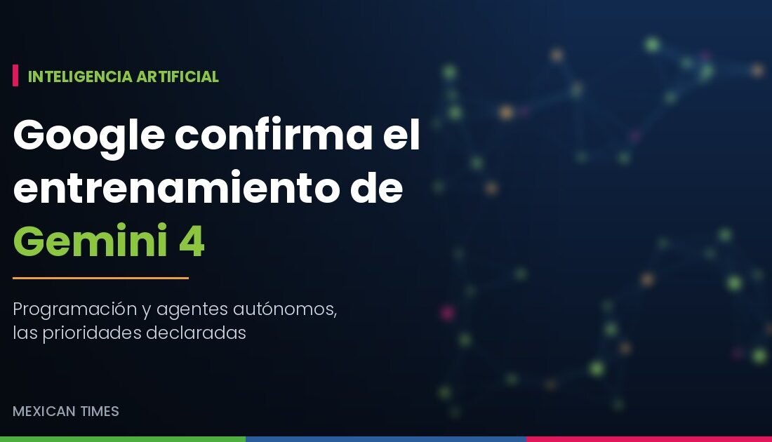 Representación gráfica del entrenamiento de Gemini 4 de Google. Imagen ilustrativa generada con inteligencia artificial.