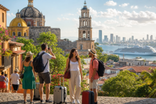 Viajeros internacionales recorren destinos culturales y turísticos de México