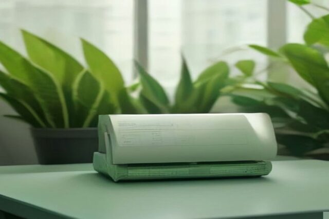 Formularios en blanco y una calculadora sobre escritorio de oficina con planta y luz natural, alusivos a la Regularización fiscal SAT 2026